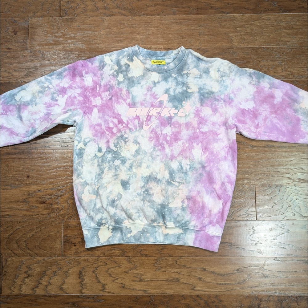 Market (Chinatown)‎ Oversized Cosmo Tie-Dye Pullover Sweatshirt Size Large 23x27